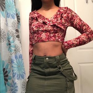 FOREVER 21 FLORAL CROP TOP